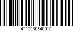 Código de barras (EAN, GTIN, SKU, ISBN): '4713968540018'