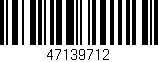 Código de barras (EAN, GTIN, SKU, ISBN): '47139712'