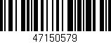 Código de barras (EAN, GTIN, SKU, ISBN): '47150579'