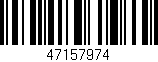 Código de barras (EAN, GTIN, SKU, ISBN): '47157974'