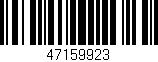 Código de barras (EAN, GTIN, SKU, ISBN): '47159923'