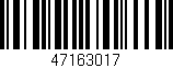 Código de barras (EAN, GTIN, SKU, ISBN): '47163017'