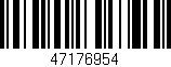 Código de barras (EAN, GTIN, SKU, ISBN): '47176954'