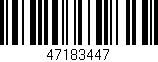 Código de barras (EAN, GTIN, SKU, ISBN): '47183447'