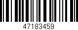 Código de barras (EAN, GTIN, SKU, ISBN): '47183459'