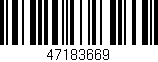 Código de barras (EAN, GTIN, SKU, ISBN): '47183669'