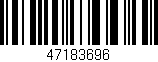 Código de barras (EAN, GTIN, SKU, ISBN): '47183696'