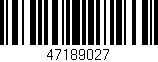 Código de barras (EAN, GTIN, SKU, ISBN): '47189027'
