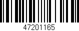 Código de barras (EAN, GTIN, SKU, ISBN): '47201165'