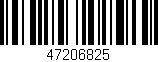 Código de barras (EAN, GTIN, SKU, ISBN): '47206825'