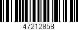Código de barras (EAN, GTIN, SKU, ISBN): '47212858'