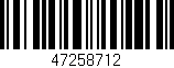 Código de barras (EAN, GTIN, SKU, ISBN): '47258712'