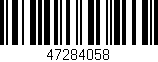 Código de barras (EAN, GTIN, SKU, ISBN): '47284058'