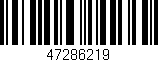 Código de barras (EAN, GTIN, SKU, ISBN): '47286219'