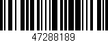 Código de barras (EAN, GTIN, SKU, ISBN): '47288189'