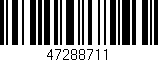 Código de barras (EAN, GTIN, SKU, ISBN): '47288711'