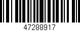 Código de barras (EAN, GTIN, SKU, ISBN): '47288917'