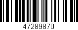 Código de barras (EAN, GTIN, SKU, ISBN): '47289870'