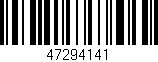 Código de barras (EAN, GTIN, SKU, ISBN): '47294141'