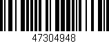 Código de barras (EAN, GTIN, SKU, ISBN): '47304948'