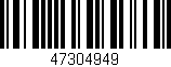Código de barras (EAN, GTIN, SKU, ISBN): '47304949'