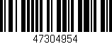 Código de barras (EAN, GTIN, SKU, ISBN): '47304954'