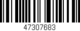 Código de barras (EAN, GTIN, SKU, ISBN): '47307683'