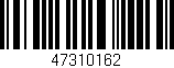 Código de barras (EAN, GTIN, SKU, ISBN): '47310162'