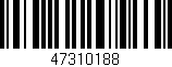 Código de barras (EAN, GTIN, SKU, ISBN): '47310188'