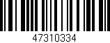 Código de barras (EAN, GTIN, SKU, ISBN): '47310334'