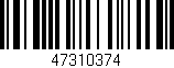 Código de barras (EAN, GTIN, SKU, ISBN): '47310374'