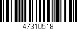 Código de barras (EAN, GTIN, SKU, ISBN): '47310518'