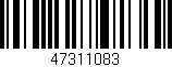 Código de barras (EAN, GTIN, SKU, ISBN): '47311083'