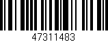 Código de barras (EAN, GTIN, SKU, ISBN): '47311483'