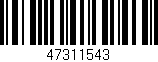 Código de barras (EAN, GTIN, SKU, ISBN): '47311543'
