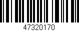 Código de barras (EAN, GTIN, SKU, ISBN): '47320170'