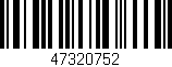 Código de barras (EAN, GTIN, SKU, ISBN): '47320752'