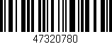 Código de barras (EAN, GTIN, SKU, ISBN): '47320780'
