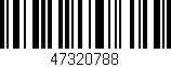 Código de barras (EAN, GTIN, SKU, ISBN): '47320788'