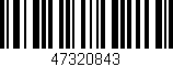 Código de barras (EAN, GTIN, SKU, ISBN): '47320843'