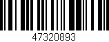 Código de barras (EAN, GTIN, SKU, ISBN): '47320893'