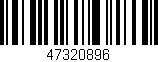 Código de barras (EAN, GTIN, SKU, ISBN): '47320896'
