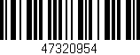 Código de barras (EAN, GTIN, SKU, ISBN): '47320954'