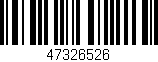 Código de barras (EAN, GTIN, SKU, ISBN): '47326526'