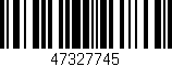 Código de barras (EAN, GTIN, SKU, ISBN): '47327745'