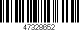 Código de barras (EAN, GTIN, SKU, ISBN): '47328652'