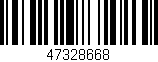 Código de barras (EAN, GTIN, SKU, ISBN): '47328668'