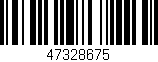 Código de barras (EAN, GTIN, SKU, ISBN): '47328675'