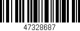Código de barras (EAN, GTIN, SKU, ISBN): '47328687'