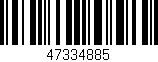 Código de barras (EAN, GTIN, SKU, ISBN): '47334885'